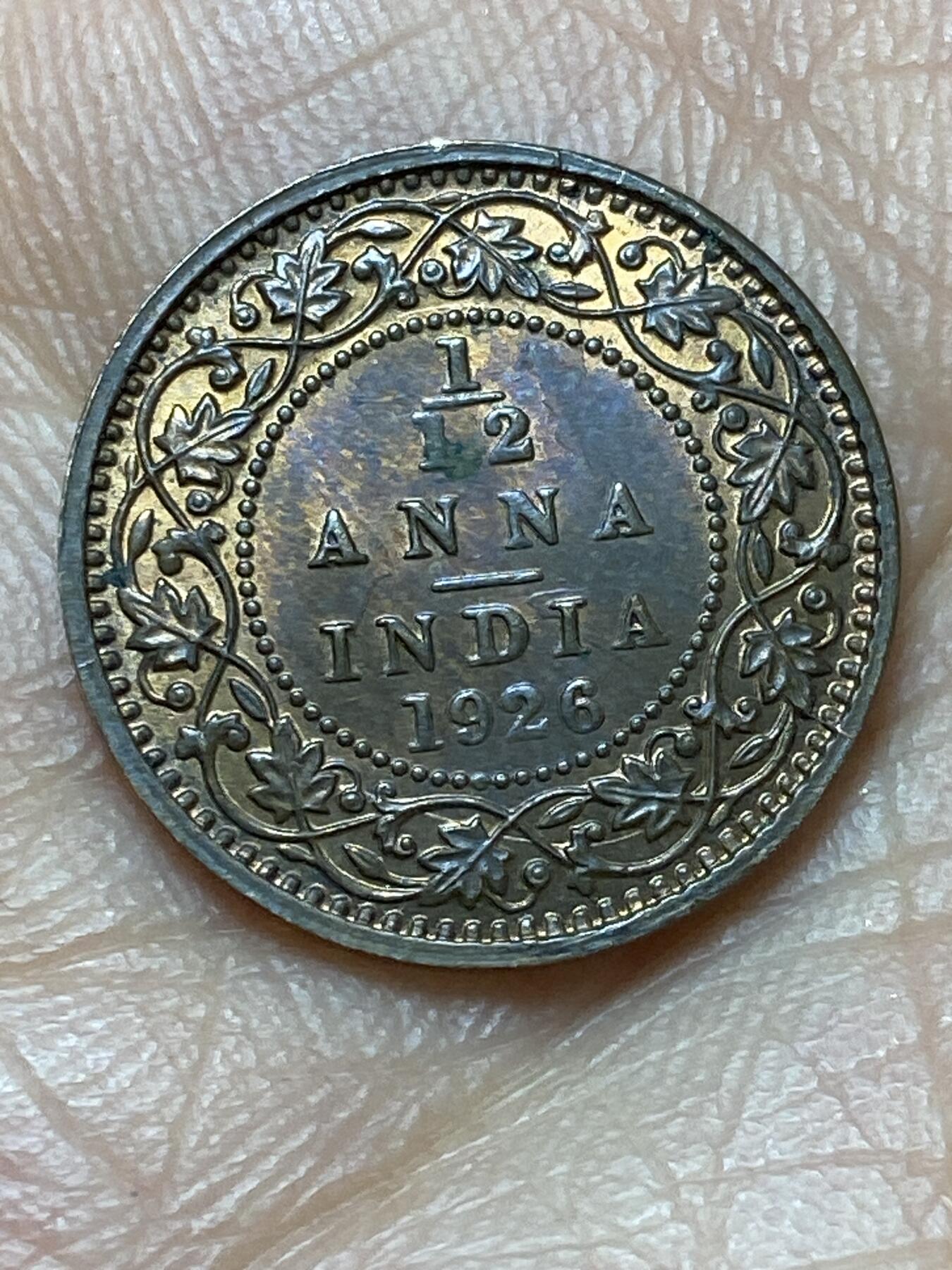 2026年第六场(总第一百七十五场）外国好品散币场(免佣金) 好品–英属印度1926年1/12安娜(乔治五世，C版加尔各答造)