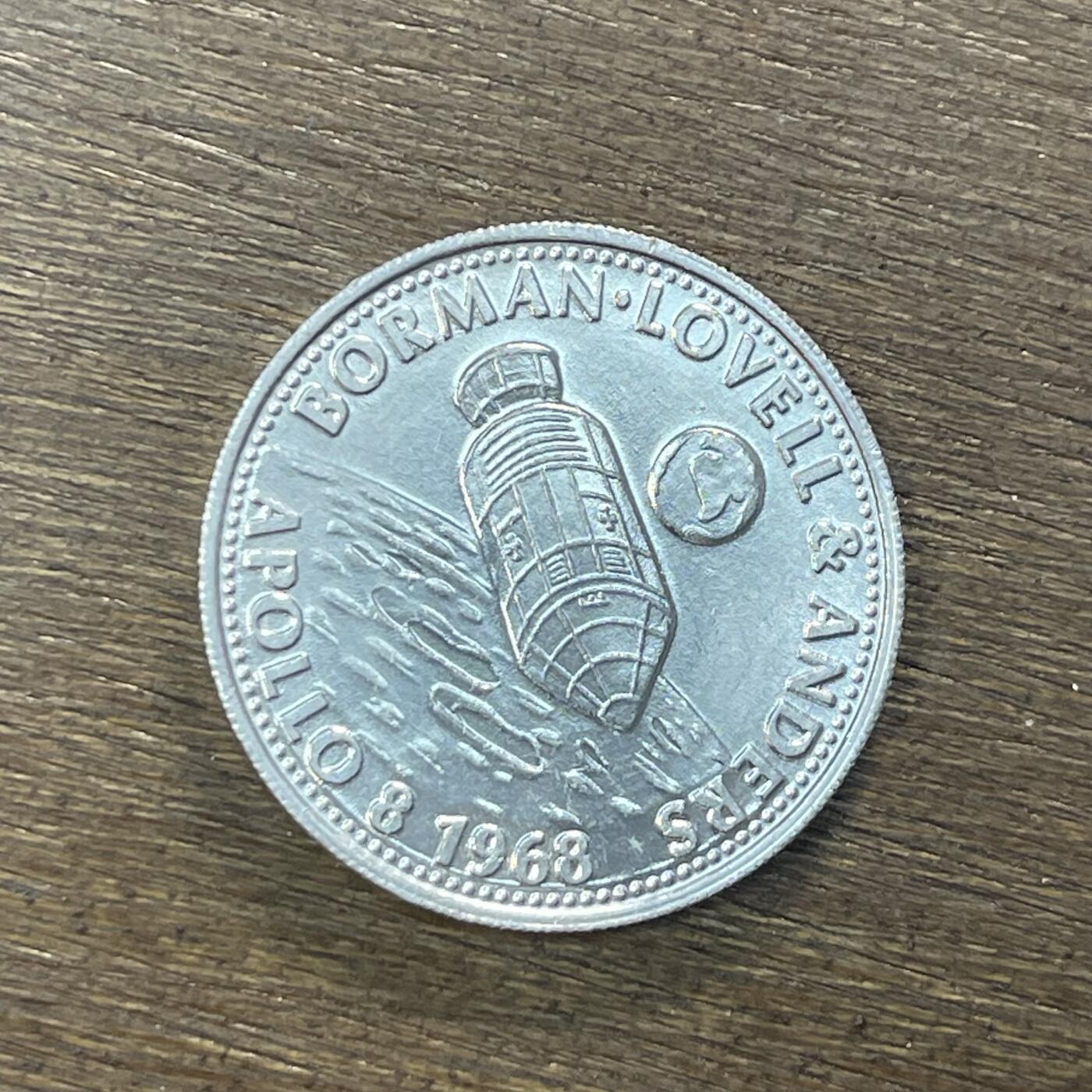 【铜匠收藏】★第138场★散币场。不寄存，30包邮。不满30元，支付5元运费。《接受代拍 代送NGC评级》 19【无寄存】壳牌石油1968年阿波罗8号铜镍合金纪念币