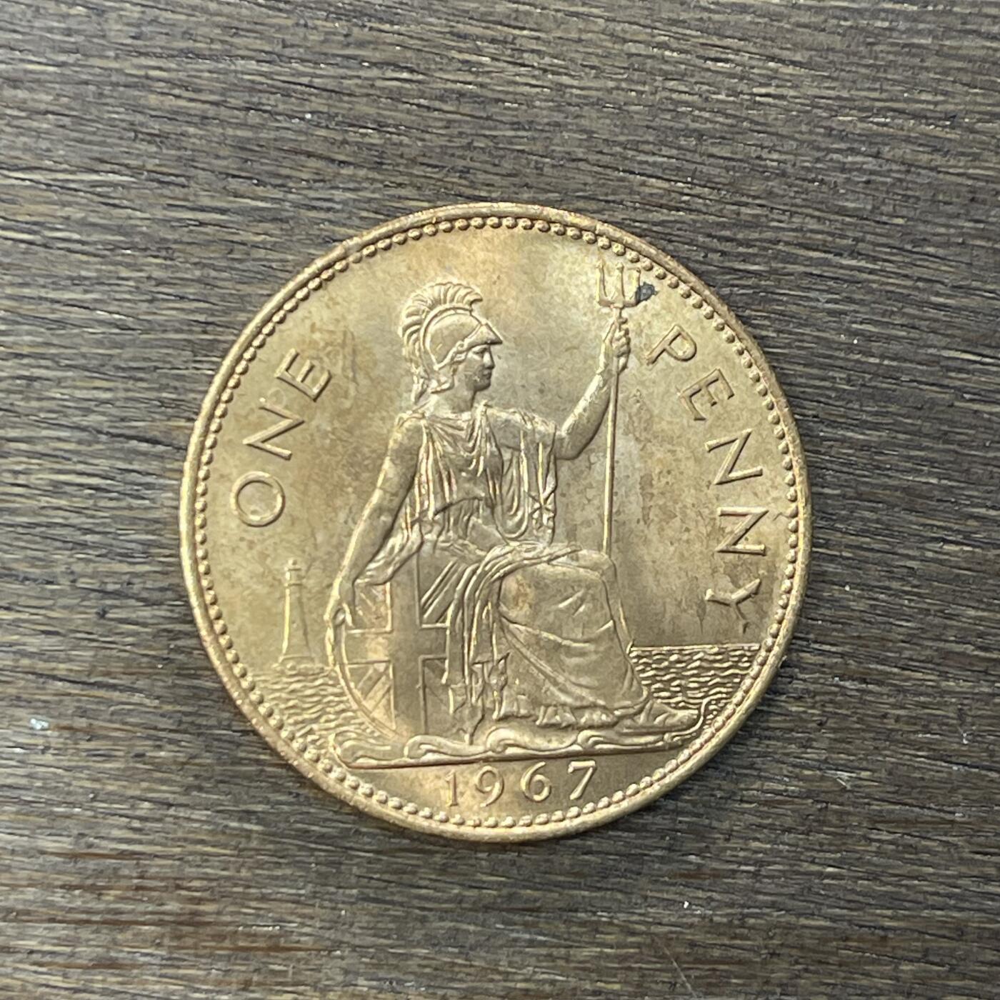 【铜匠收藏】★第138场★散币场。不寄存，30包邮。不满30元，支付5元运费。《接受代拍 代送NGC评级》 11【无寄存】英国1便士不列颠女神伊丽莎白女王铜币