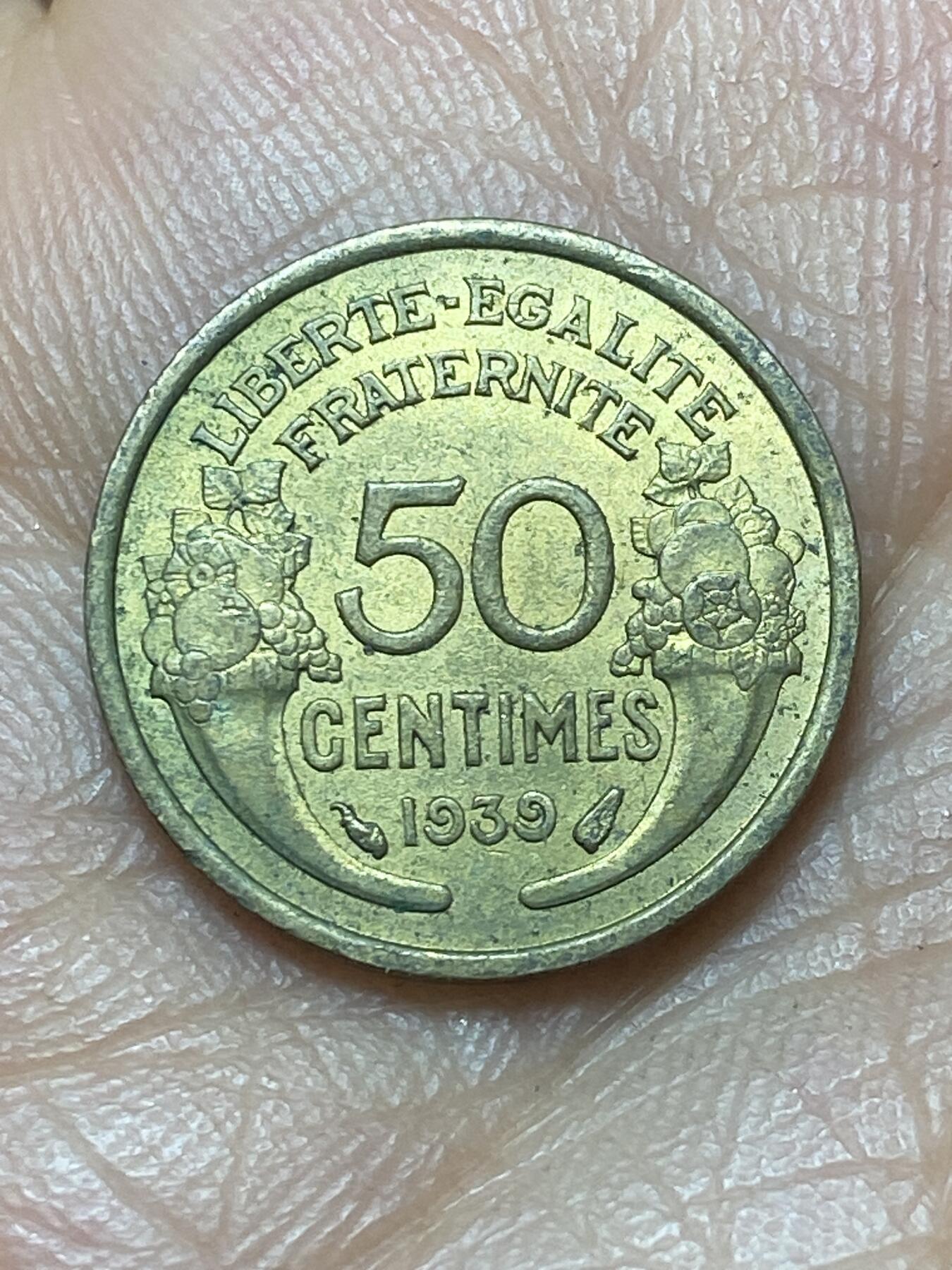 2026年第六场(总第一百七十五场）外国好品散币场(免佣金) 带光好品–法兰西第三共和国1939年50生丁