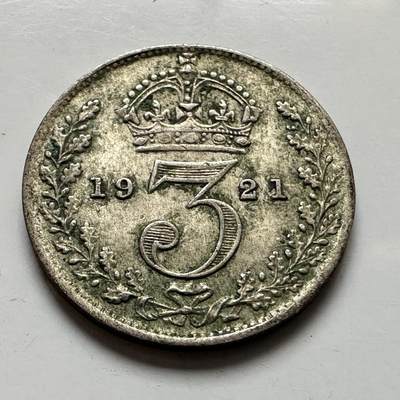 🌹外币初藏🌹🐯2026年第6场  每周二四六晚8️⃣点 接代拍 - 英国1921年三便士银币