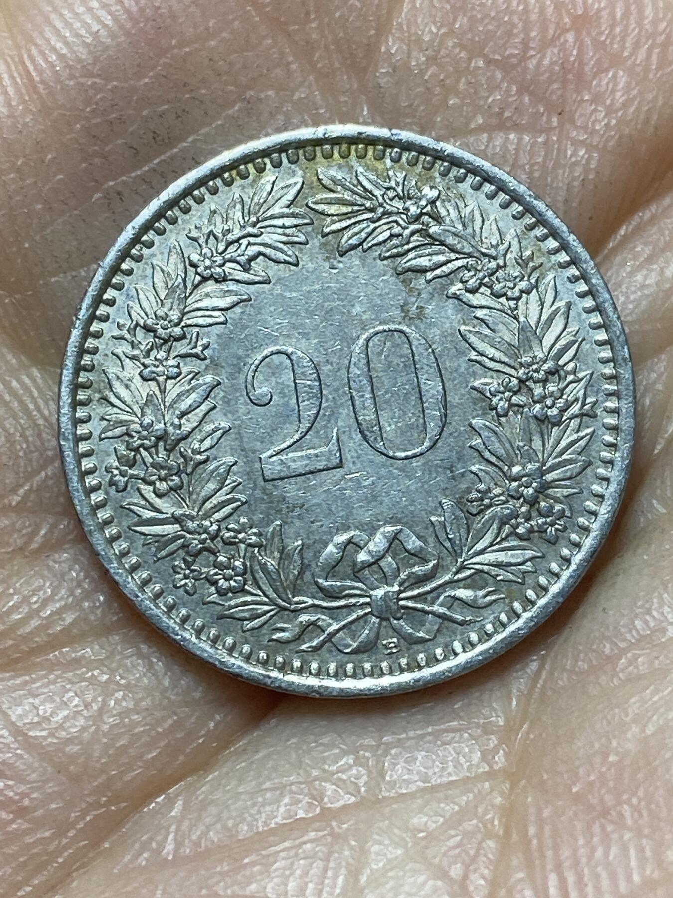 2026年第六场(总第一百七十五场）外国好品散币场(免佣金) 瑞士🇨🇭1991年20拉彭(第三版，B标伯尔尼造)