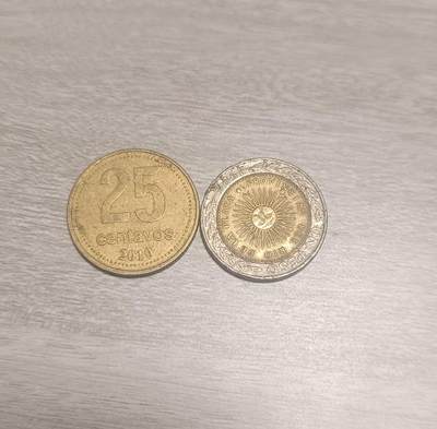 万国钱币第三场 - 阿根廷1比索➕铜25分