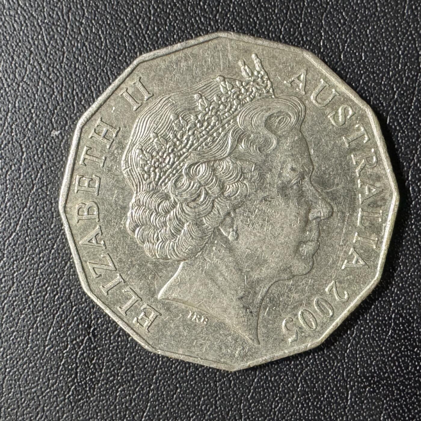 【铜匠收藏】★第136场★客户代拍 散币场，无寄存！！无佣金，30包邮。不满30元，支付5元运费。《接受代拍 代送NGC评级》 澳大利亚2005年50分铜镍币