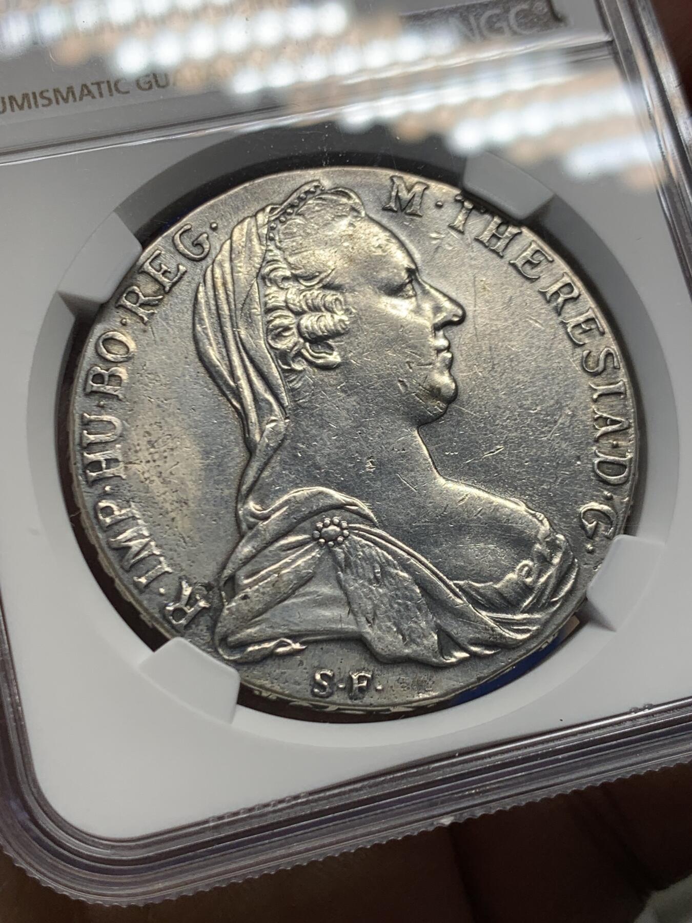 《竞宝斋》第456场 周日，周一，周二   3场连拍 （全场包邮）欢迎送拍 NGC AUD 1780后铸大奶妈泰勒银币