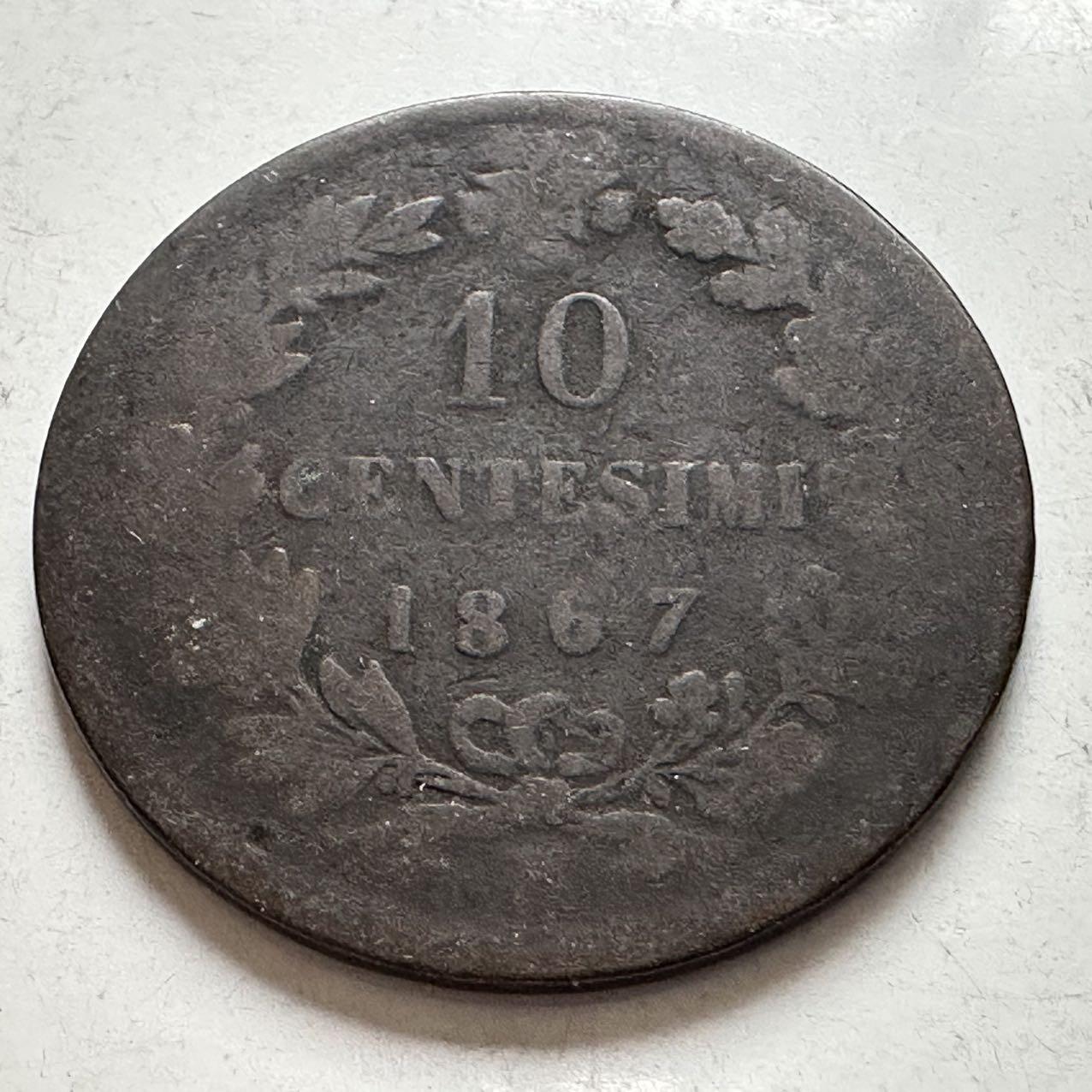 🌹外币初藏🌹🐯2026年第6场  每周二四六晚8️⃣点 接代拍 意大利1867年10分