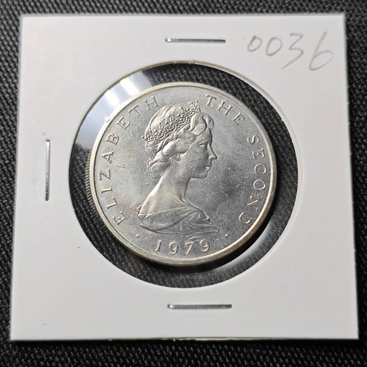 KK钱币收藏小铺  第400期  百期特拍（四拍之四）2月预留时间 周末发货   1979马恩岛10便士 带小三轮火轮