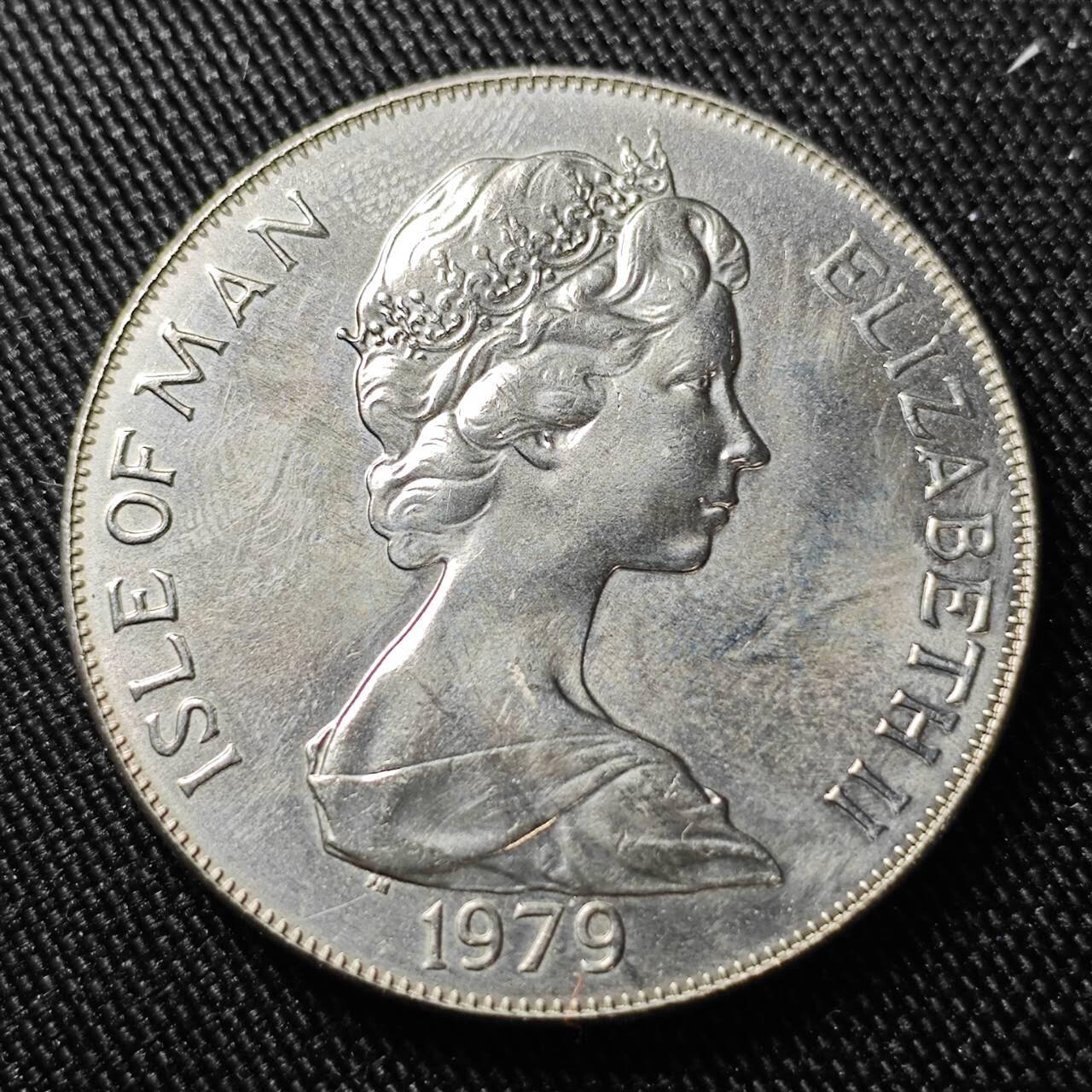 KK钱币收藏小铺  第400期  百期特拍（四拍之四）2月预留时间 周末发货   马恩岛1979年1克朗纪念币 千年议会纪念