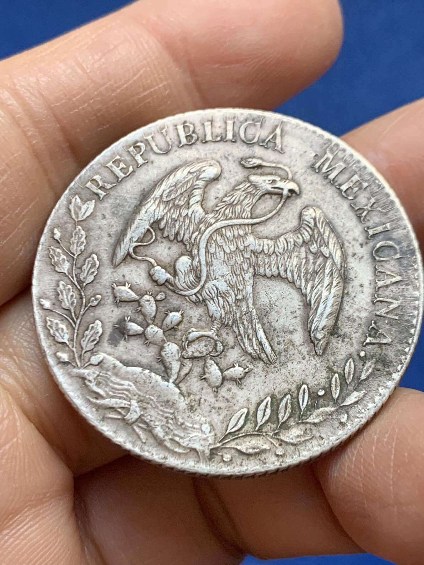 《竞宝斋》第456场 周日，周一，周二   3场连拍 （全场包邮）欢迎送拍 真银假币 墨西哥1888年鹰洋 重26.8克 约920银