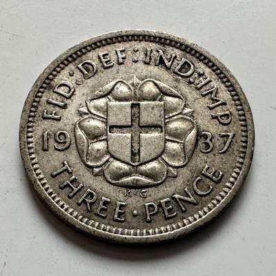 🌹外币初藏🌹🐯2026年第6场  每周二四六晚8️⃣点 接代拍 - 英国1937年三便士银币