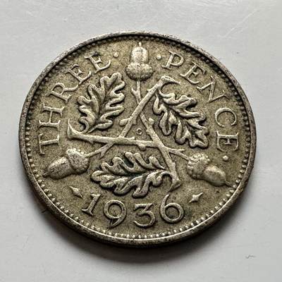🌹外币初藏🌹🐯2026年第6场  每周二四六晚8️⃣点 接代拍 - 英国1936年三便士银币 b