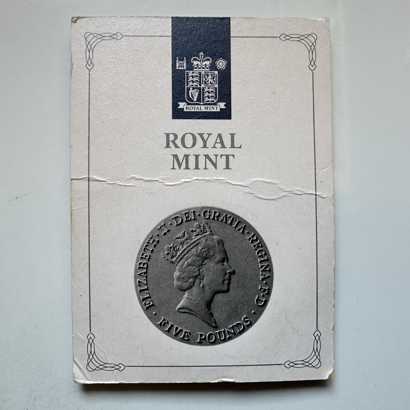 🌹外币初藏🌹🐯2026年第6场  每周二四六晚8️⃣点 接代拍 英国1990年五英镑纪念币原装卡