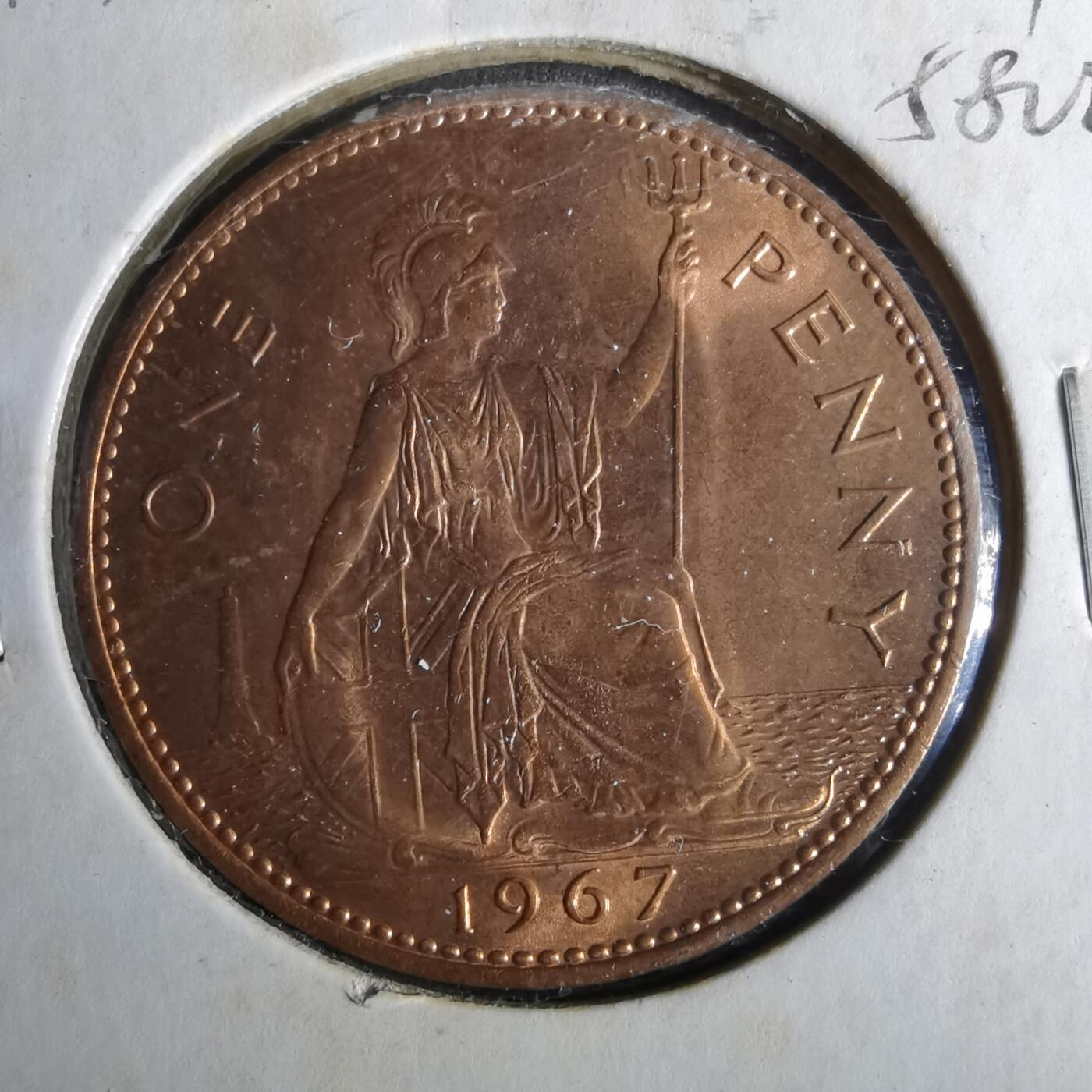 沼泽如烟--第958场 英国1967年1便士