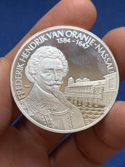 《竞宝斋》第456场 周日，周一，周二   3场连拍 （全场包邮）欢迎送拍 - 荷兰弗雷德里克·亨德里克银章 25克