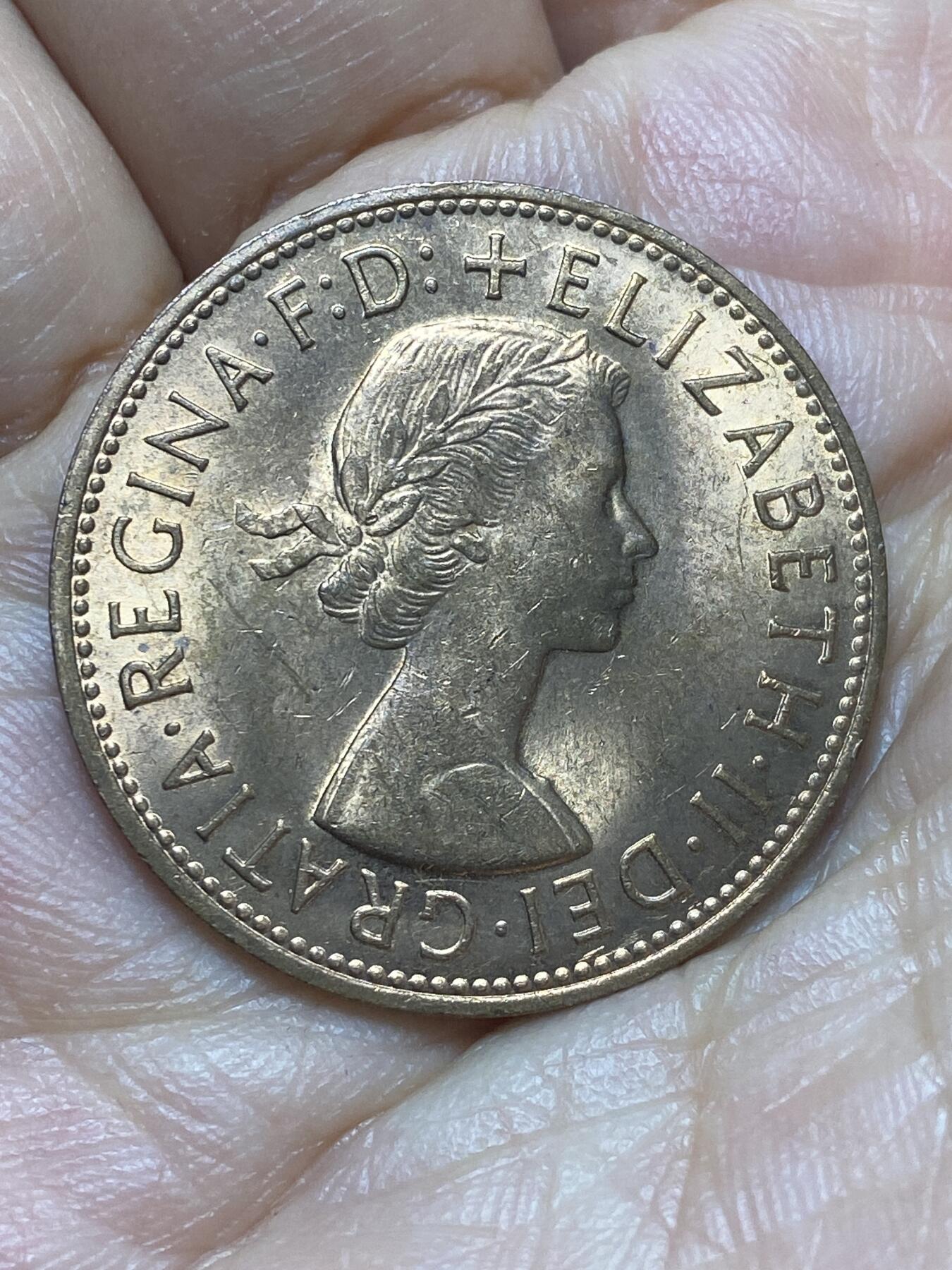 2026年第六场(总第一百七十五场）外国好品散币场(免佣金) 原光好品–英国🇬🇧1967年1便士(伊丽莎白二世青年桂冠第二版，普制币关门年)