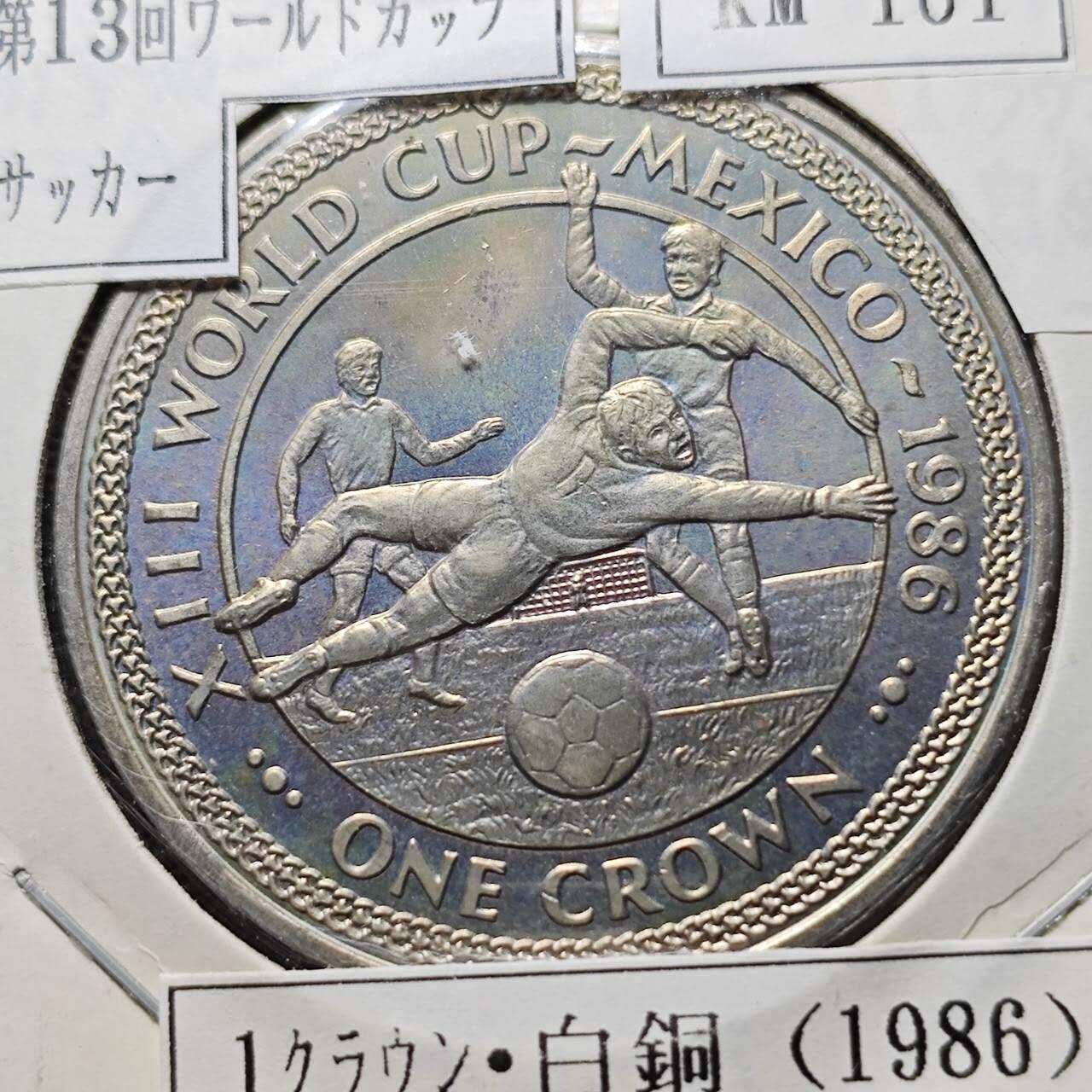 KK钱币收藏小铺  第400期  百期特拍（四拍之四）2月预留时间 周末发货   1986马恩岛1克朗纪念币