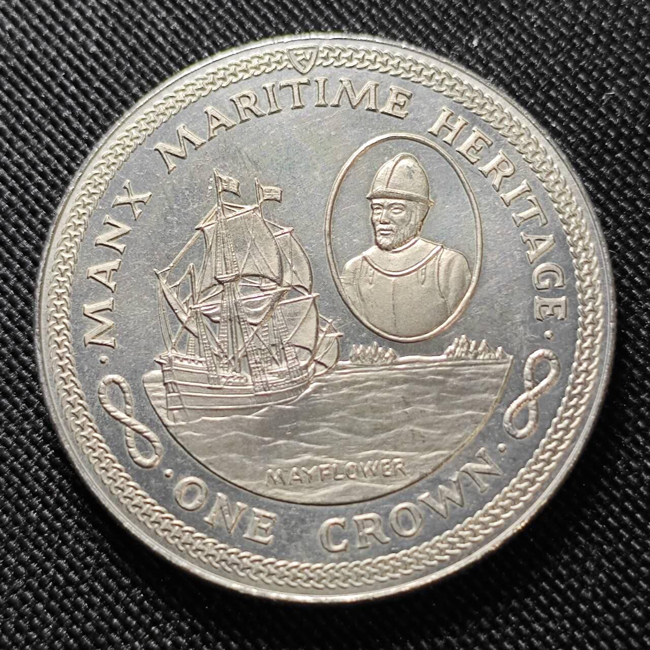 KK钱币收藏小铺  第400期  百期特拍（四拍之四）2月预留时间 周末发货  1982马恩岛1克朗纪念币