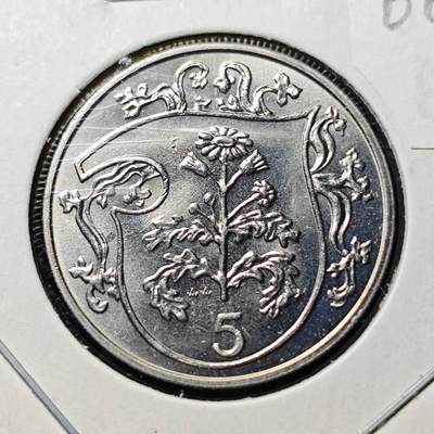 KK钱币收藏小铺  第400期  百期特拍（四拍之四）2月预留时间 周末发货 -   1984马恩岛5便士