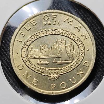 KK钱币收藏小铺  第400期  百期特拍（四拍之四）2月预留时间 周末发货 -  1983马恩岛1镑 曼克斯小镇