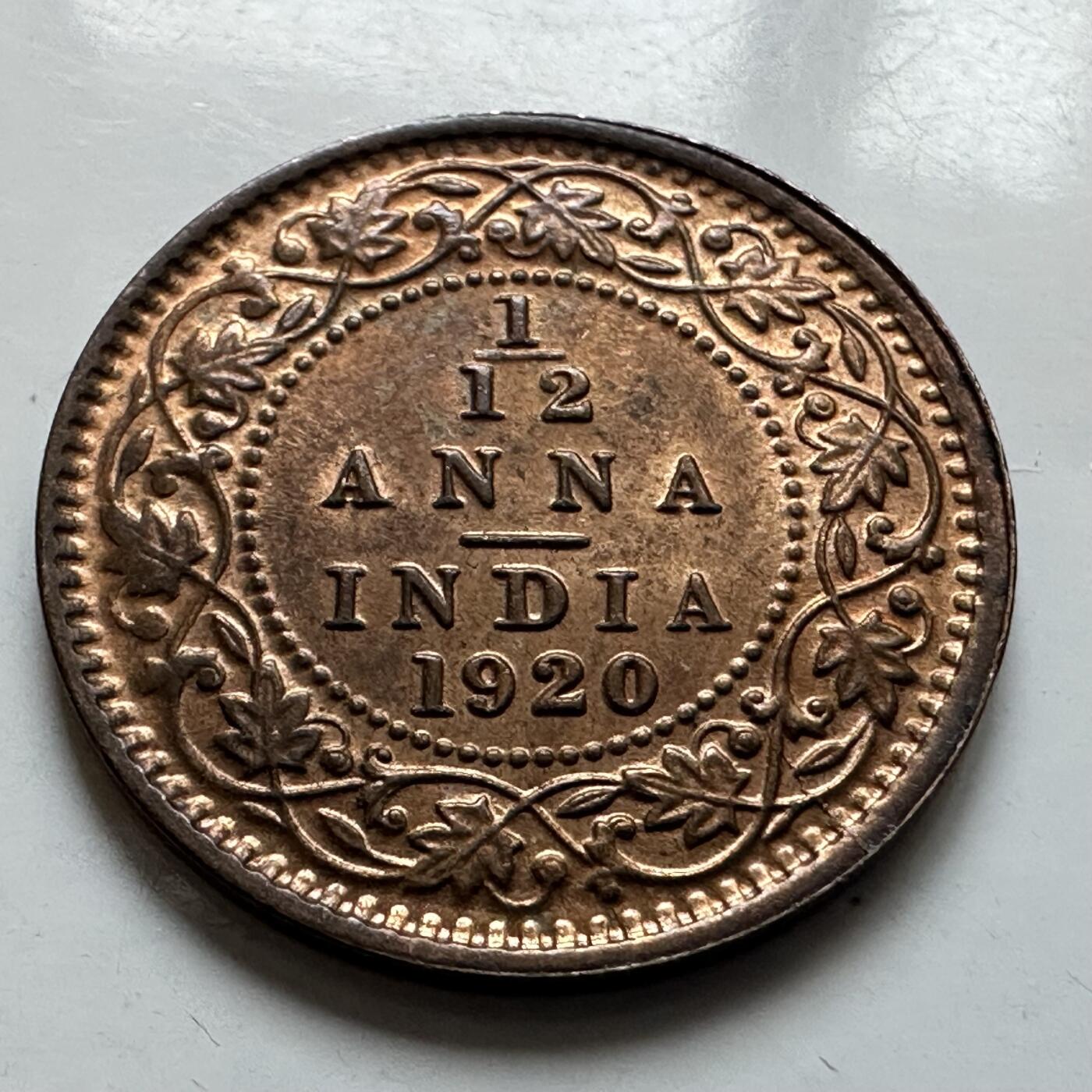 🌹外币初藏🌹🐯2026年第6场  每周二四六晚8️⃣点 接代拍 英属印度1920年1/12安娜 d