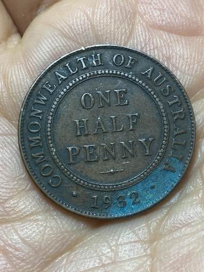 2026年第六场(总第一百七十五场）外国好品散币场(免佣金) - 澳大利亚🇦🇺1932年1/2便士(乔治五世时期，m版墨尔本造)