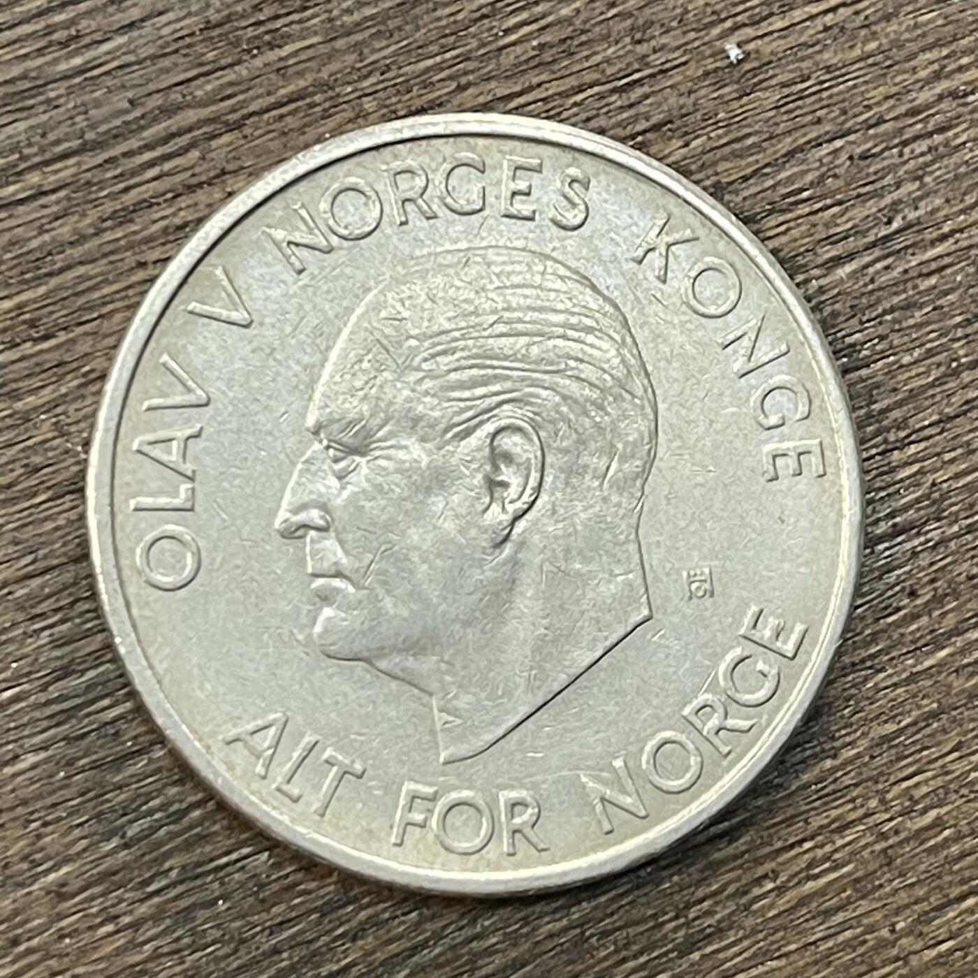 【铜匠收藏】★第138场★散币场。不寄存，30包邮。不满30元，支付5元运费。《接受代拍 代送NGC评级》 46【无寄存】挪威1964年5克朗镍币29.4mm