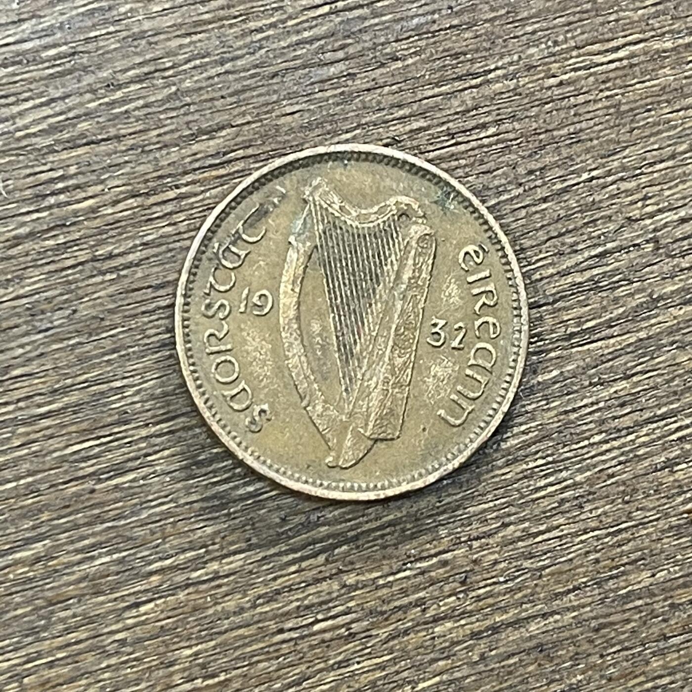 【铜匠收藏】★第138场★散币场。不寄存，30包邮。不满30元，支付5元运费。《接受代拍 代送NGC评级》 40【无寄存】爱尔兰1932年1/4便士竖琴铜币