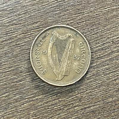 【铜匠收藏】★第138场★散币场。不寄存，30包邮。不满30元，支付5元运费。《接受代拍 代送NGC评级》 - 40【无寄存】爱尔兰1932年1/4便士竖琴铜币