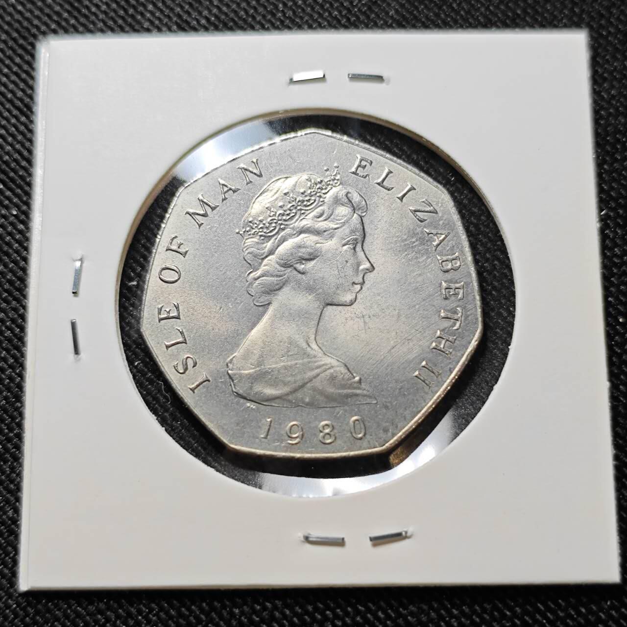 KK钱币收藏小铺  第400期  百期特拍（四拍之四）2月预留时间 周末发货  1980马恩岛50便士纪念币 皮克威克先生的旅行纪念 好品