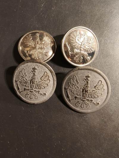 老王徽章第176期 - 普鲁士士官纽扣一组4枚    直径30mm