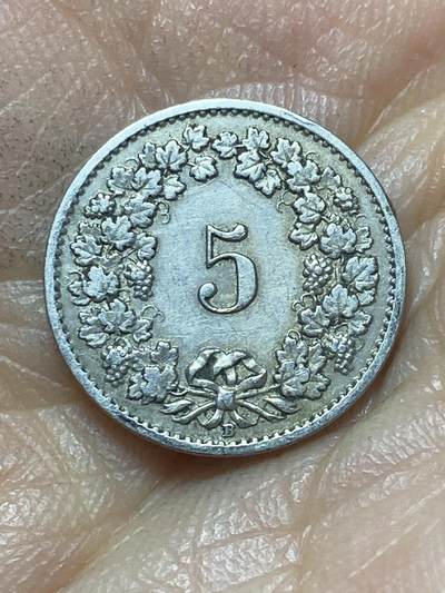 2026年第六场(总第一百七十五场）外国好品散币场(免佣金) - 少见早期年份–瑞士🇨🇭1919年5拉彭(第二版，B标伯尔尼造)