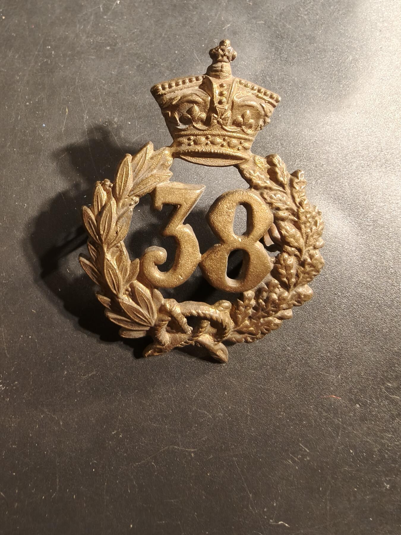 老王徽章第176期 英国陆军第38步兵团格伦加里帽徽     1873-1881使用     该团1881年合并成为第1斯塔福德郡步兵团