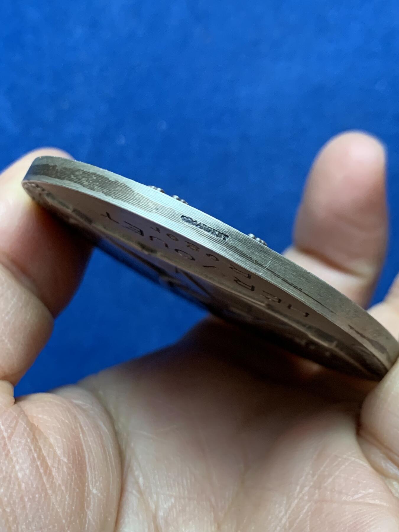 《竞宝斋》第456场 周日，周一，周二   3场连拍 （全场包邮）欢迎送拍 法国建筑和公共工程颁发纪念大银章 125.2克 59.3mm 丰饶角1银标 带盒