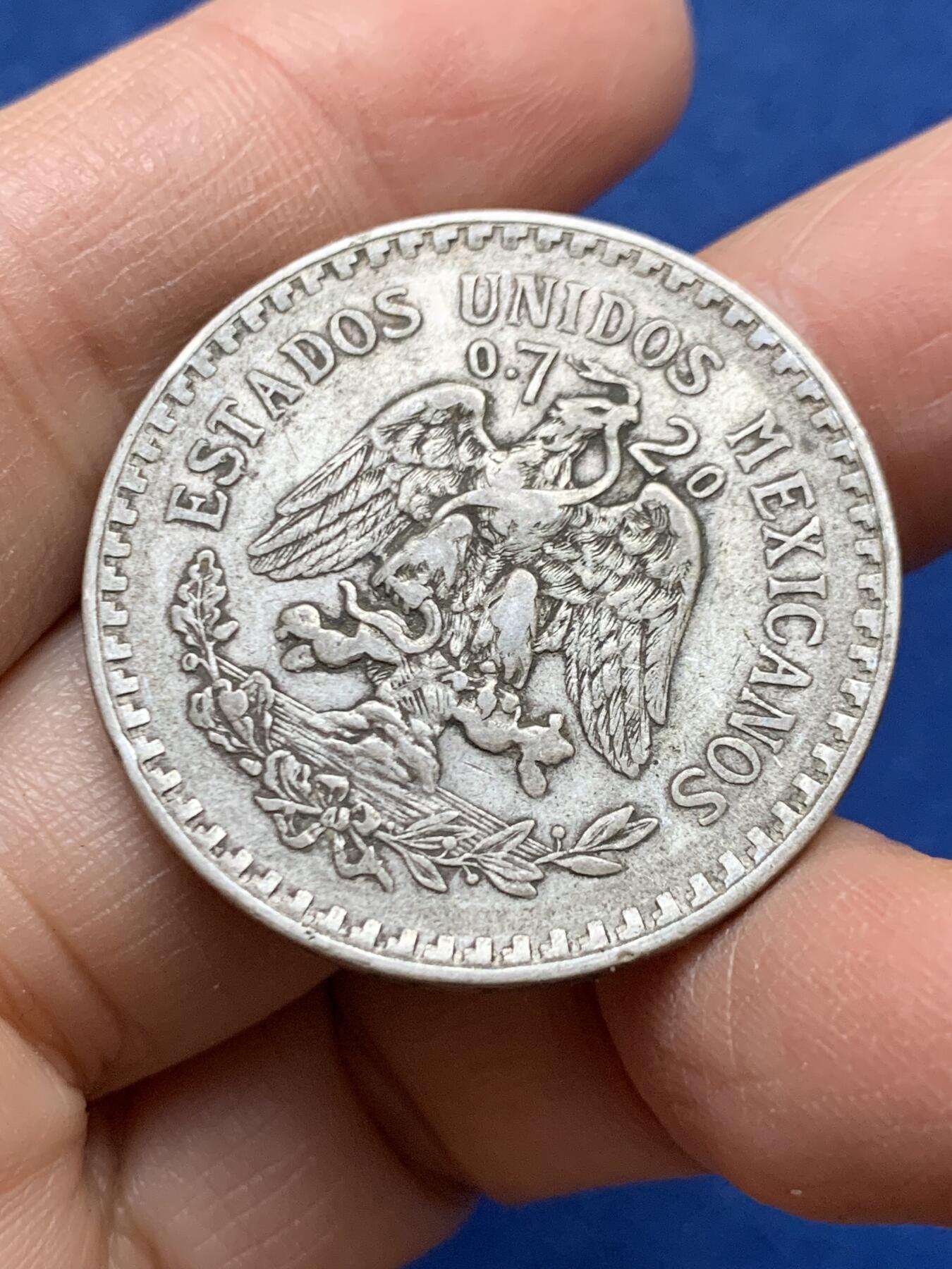 《竞宝斋》第456场 周日，周一，周二   3场连拍 （全场包邮）欢迎送拍 墨西哥1924年鹰洋1比索银币