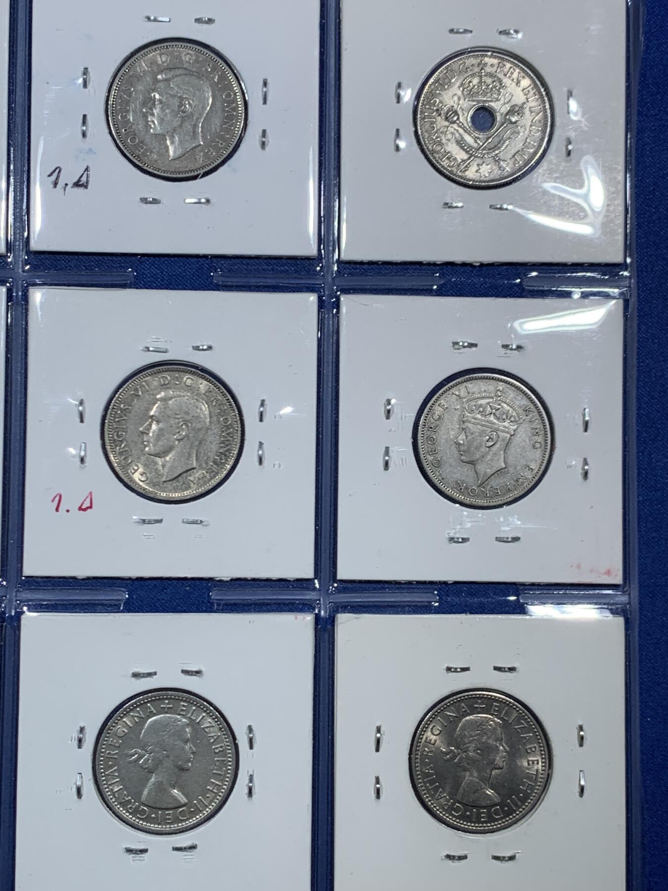 《竞宝斋》第456场 周日，周一，周二   3场连拍 （全场包邮）欢迎送拍 12枚一组 英属各地 1先令 银币/铜镍币/铜币