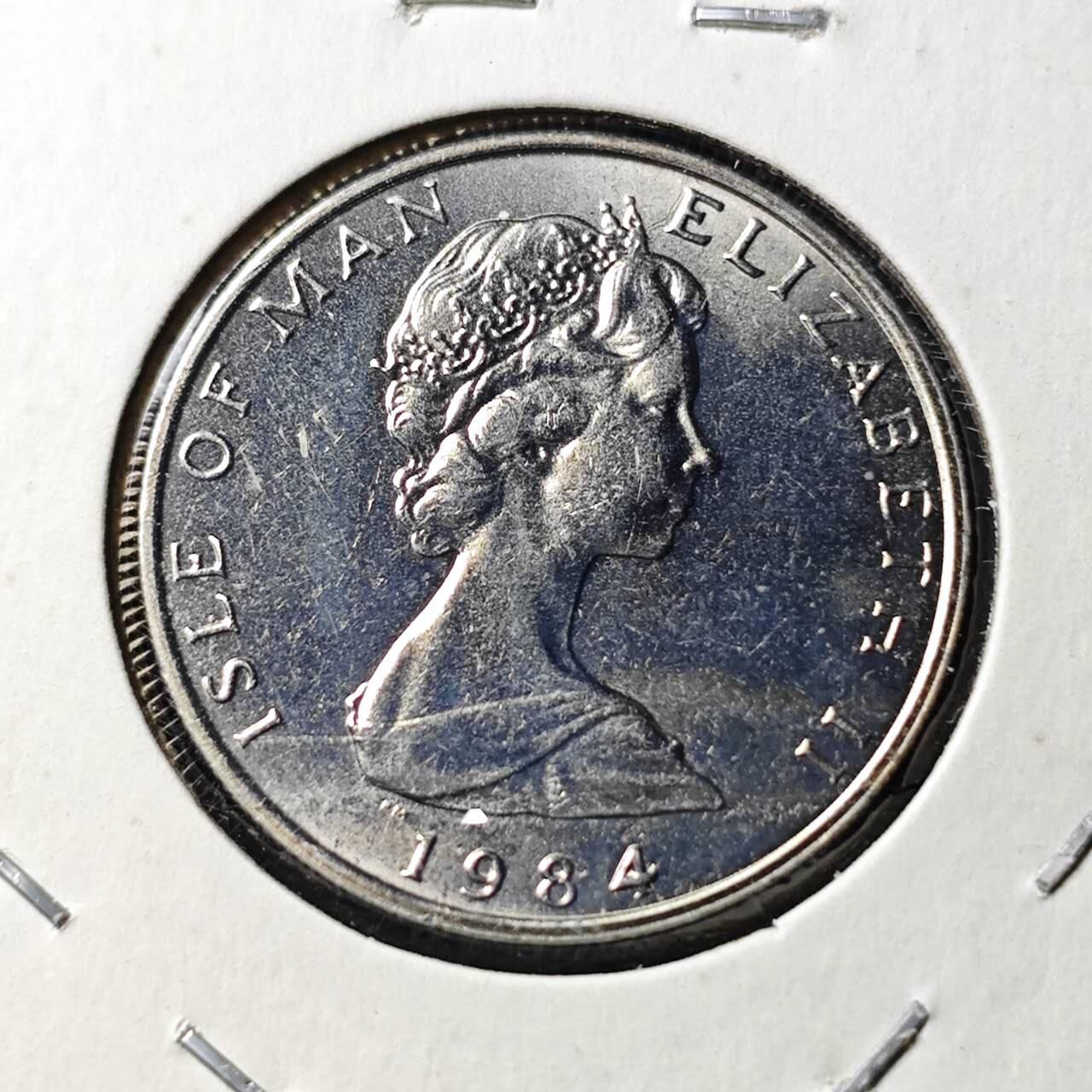 KK钱币收藏小铺  第400期  百期特拍（四拍之四）2月预留时间 周末发货   1984马恩岛5便士