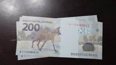 【新年七拍】世界钱币～微拍第228期暨2026年第7期  中小单价原刀卖剩号码精选部分 - 2020年巴西200雷亚尔 全新绝品无47尾号5513