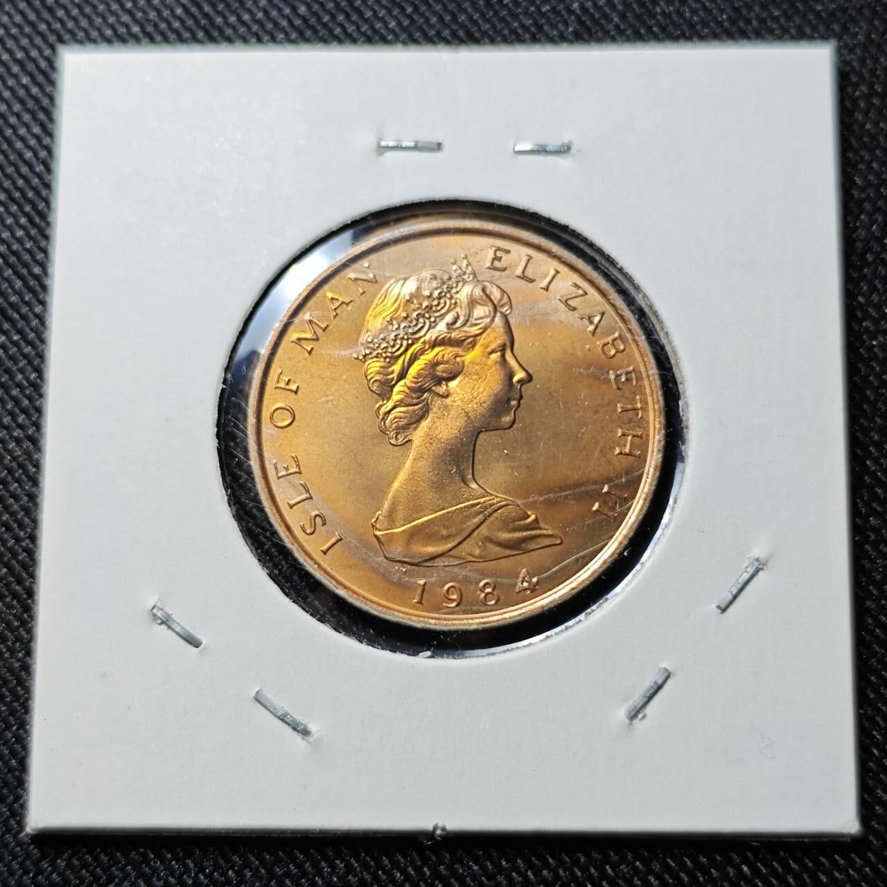 KK钱币收藏小铺  第400期  百期特拍（四拍之四）2月预留时间 周末发货   1984马恩岛2便士铜币