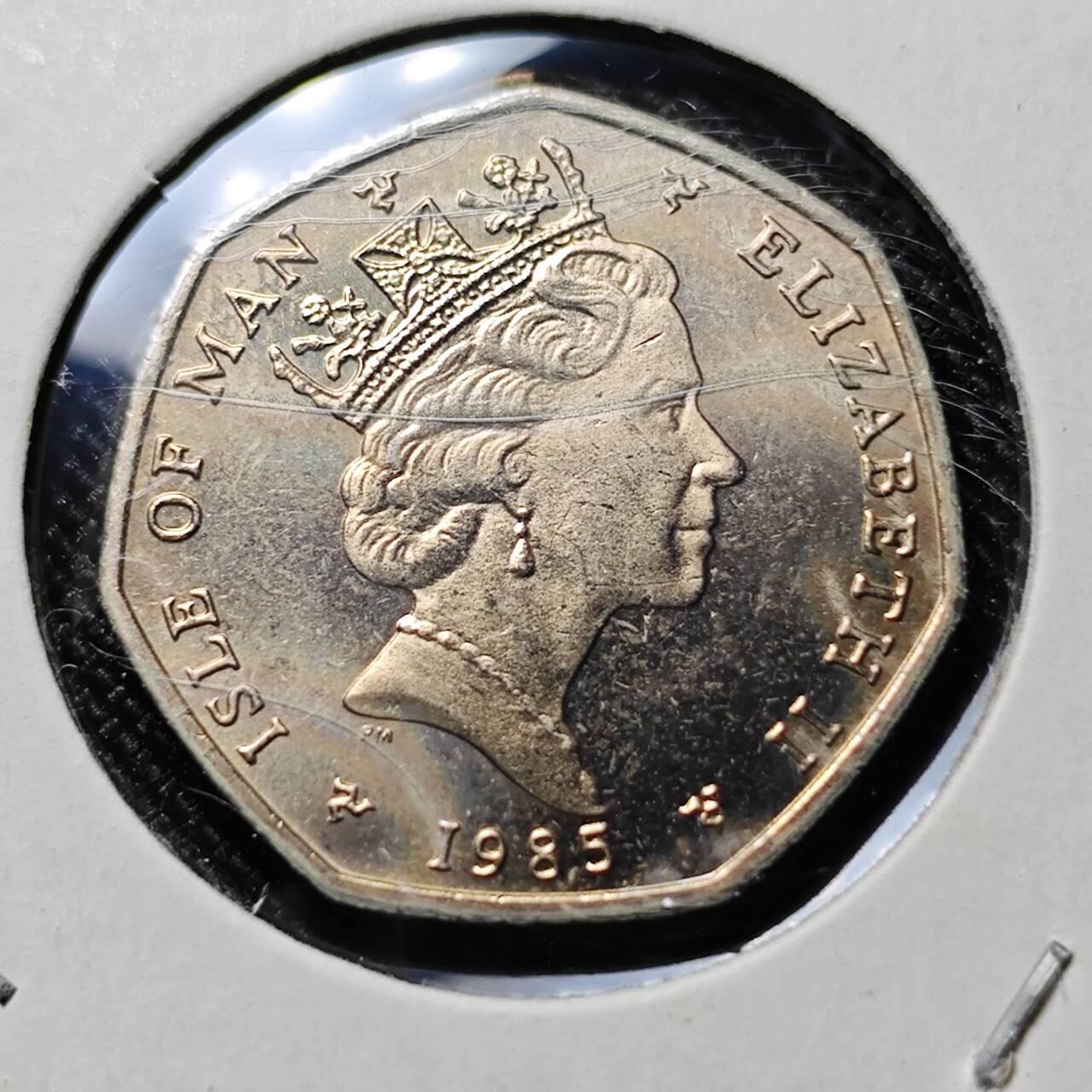 KK钱币收藏小铺  第400期  百期特拍（四拍之四）2月预留时间 周末发货 1985马恩岛20便士 