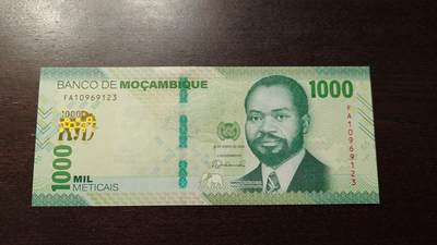 【新年七拍】世界钱币～微拍第228期暨2026年第7期  中小单价原刀卖剩号码精选部分 - 2024年莫桑比克1000 全新绝品无47尾号123