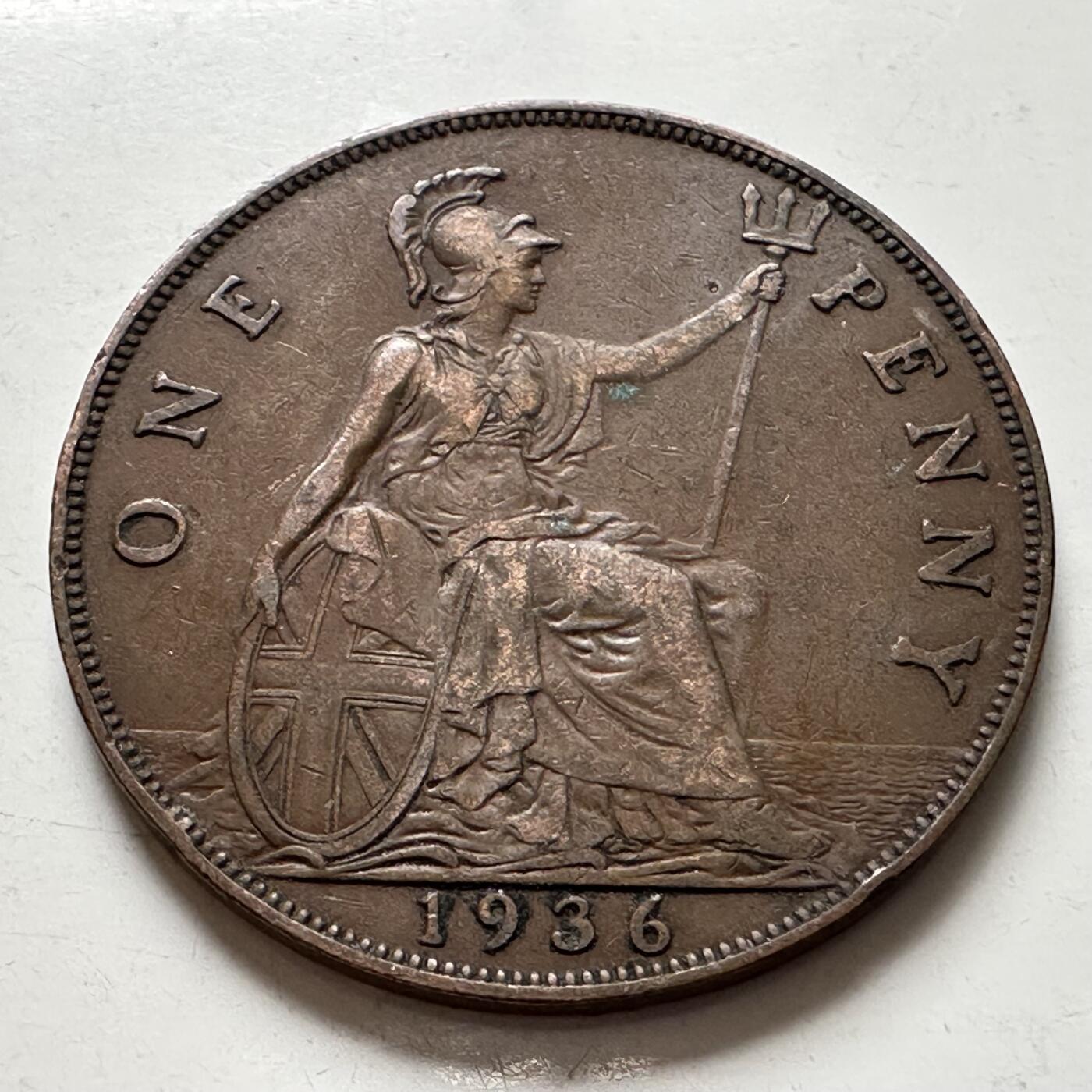 🌹外币初藏🌹🐯2026年第6场  每周二四六晚8️⃣点 接代拍 英国1936年一便士 b