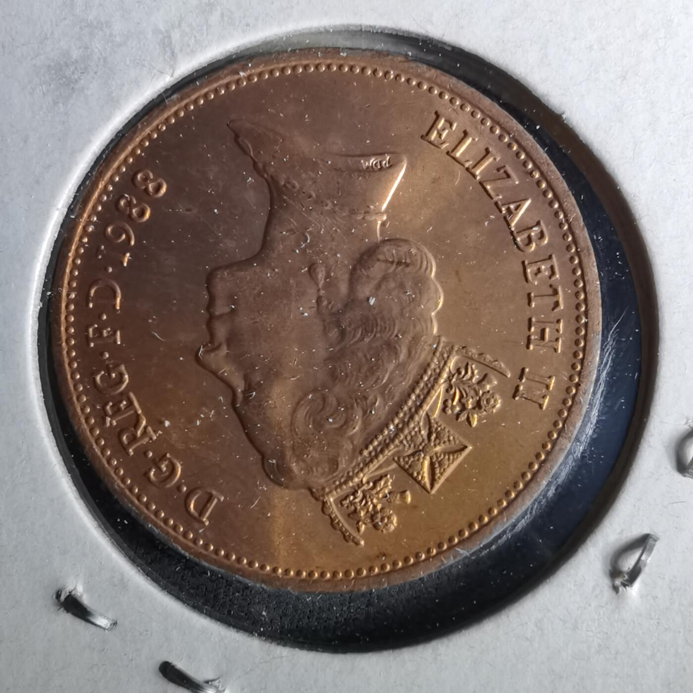 沼泽如烟--第958场 英国1988年2便士