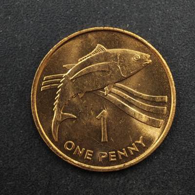 【淘币小摊】实时拍第八百四十六拍   散币场   满百包邮可预留二周 每周一统一发货   - 圣赫勒拿1984年1便士金枪鱼铜币