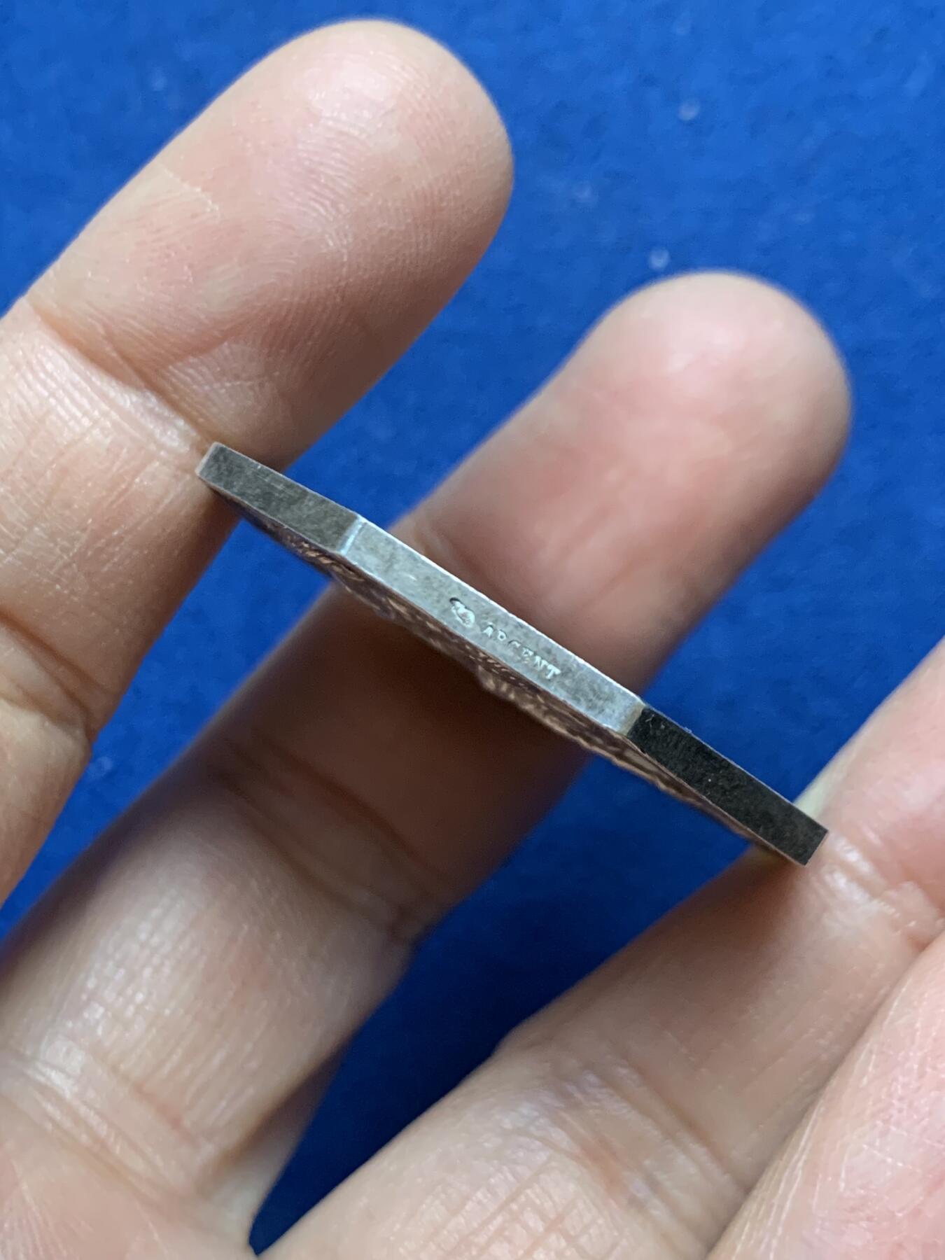 《竞宝斋》第456场 周日，周一，周二   3场连拍 （全场包邮）欢迎送拍 法国人寿保险八角银质代币 20克 36.2mm 丰饶角银标