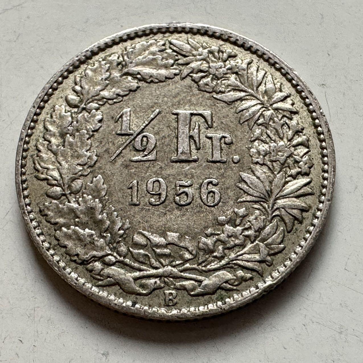 🌹外币初藏🌹🐯2026年第6场  每周二四六晚8️⃣点 接代拍 瑞士1956年1/2法郎银币