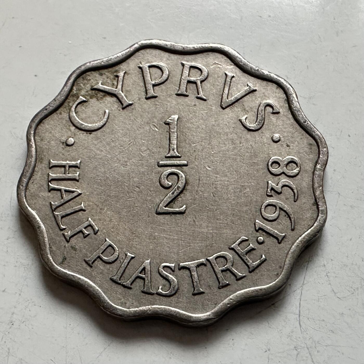 🌹外币初藏🌹🐯2026年第6场  每周二四六晚8️⃣点 接代拍 英属塞浦路斯1938年1/2皮阿斯特