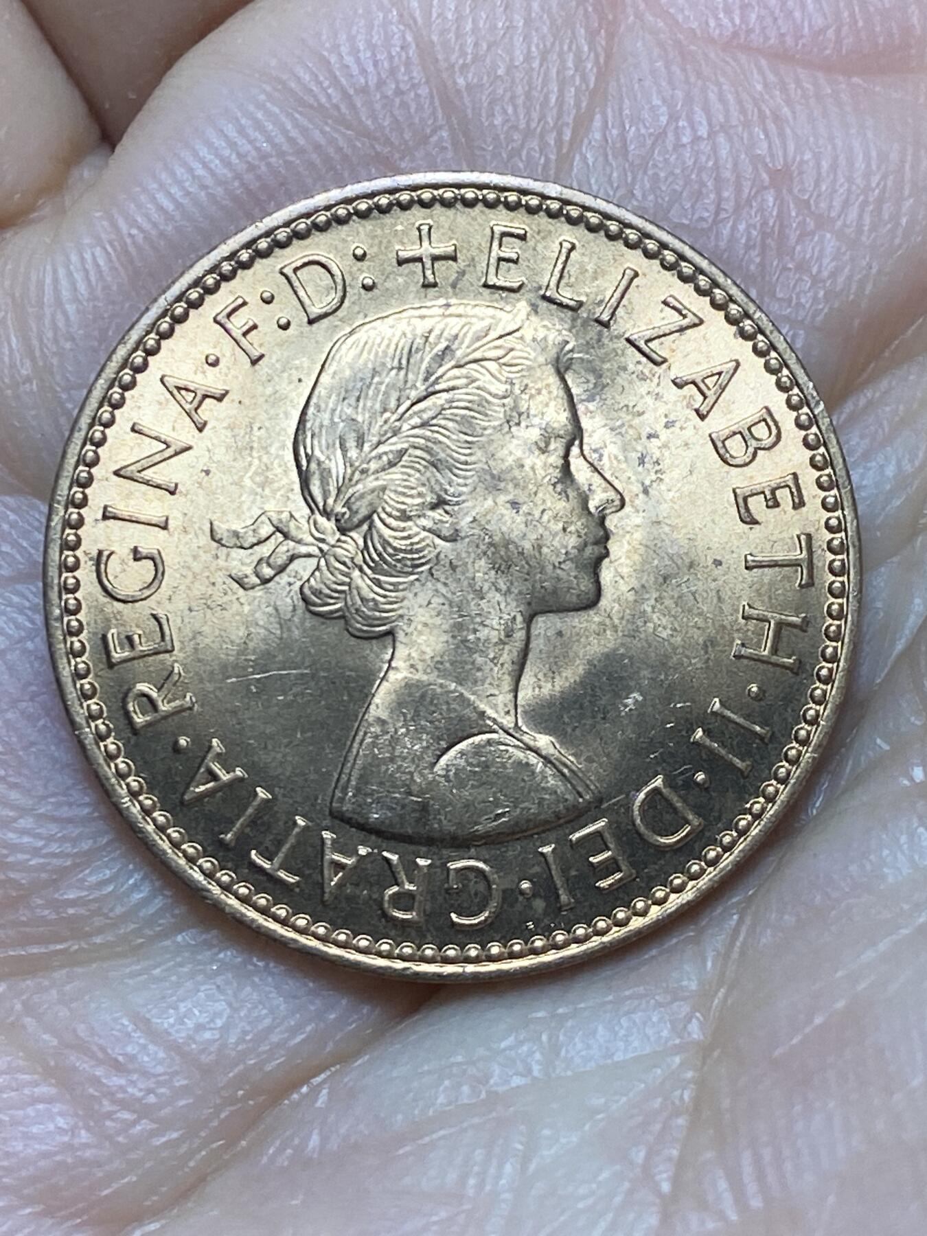 2026年第六场(总第一百七十五场）外国好品散币场(免佣金) 原光好品–英国🇬🇧1967年半便士(伊丽莎白二世青年桂冠第二版，普制币关门年)