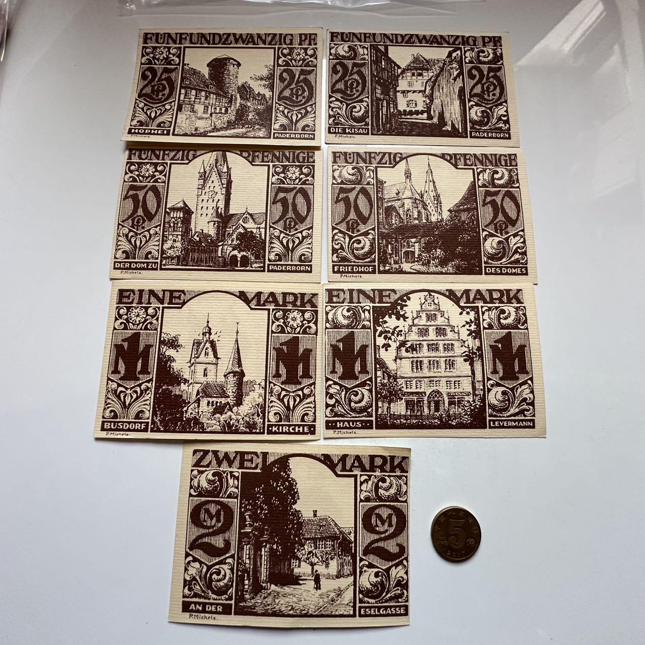 🌹外币初藏🌹🐯2026年第6场  每周二四六晚8️⃣点 接代拍 德国一战时期紧急币—17 七张一套