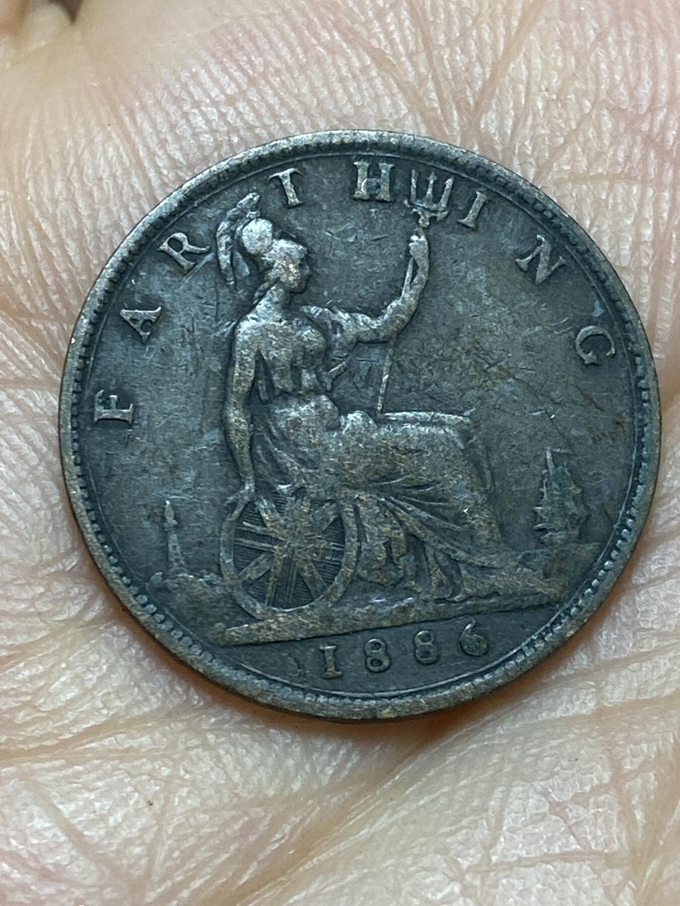 2026年第六场(总第一百七十五场）外国好品散币场(免佣金) 英国🇬🇧1886年1法新(维多利亚女王中年桂冠第三版)