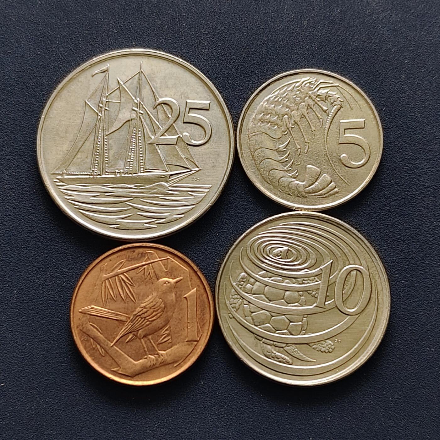 【全场包邮】纯粹捡漏拍494场 开曼群岛1990-1992年4枚套币